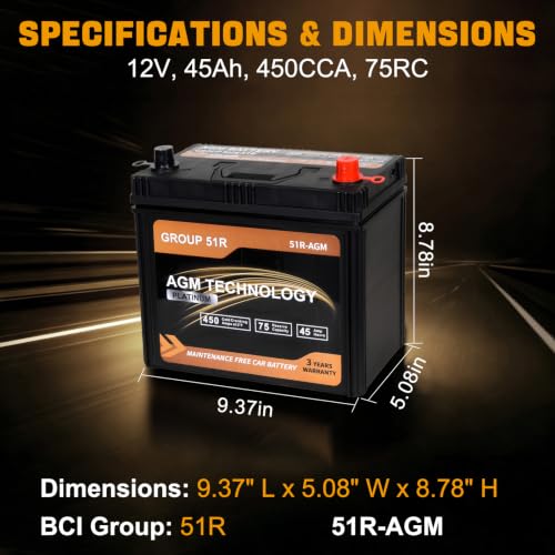 Daakmax Platinum AGM 51R Battery