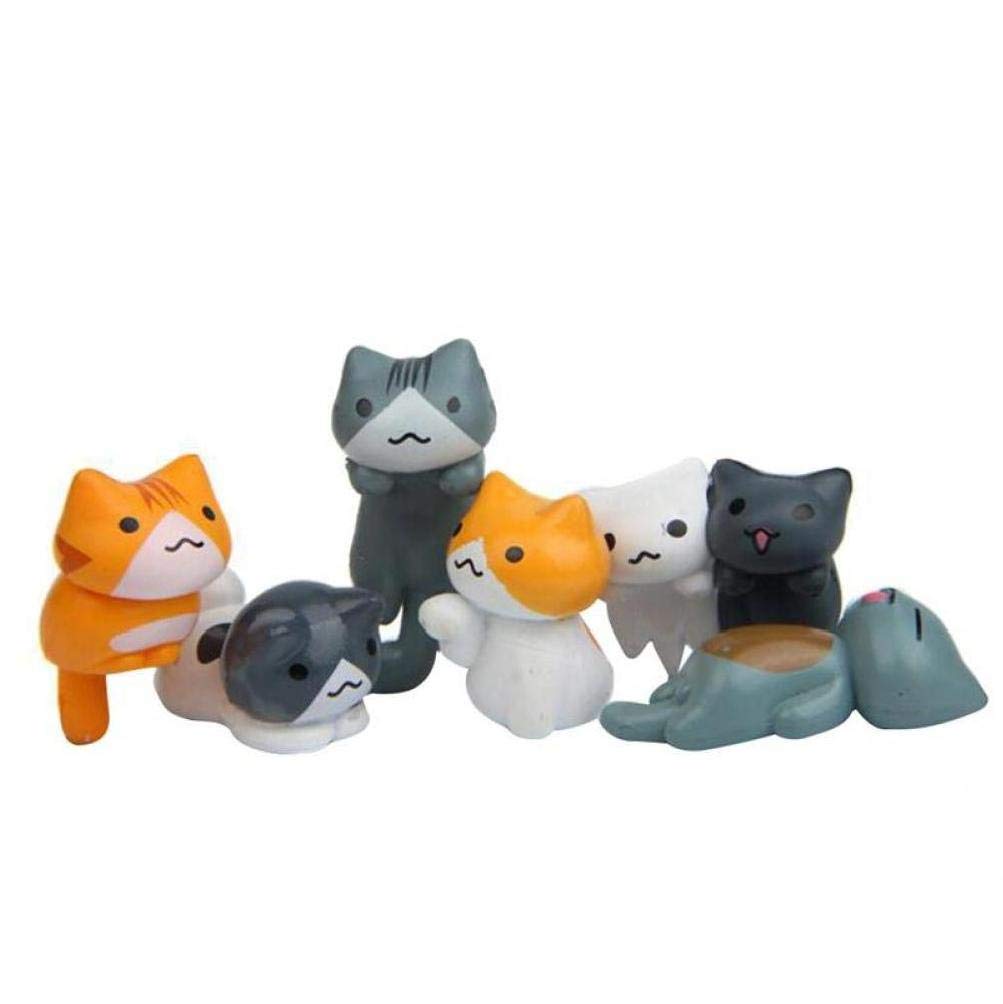 Vivid Garden Mini Gatti In Plastica, Set Di Decorazioni In Miniatura Per Fate, Giardino Delle Fate, Terrari, Bonsai E Micro Paesaggi Fai Da Te - 3