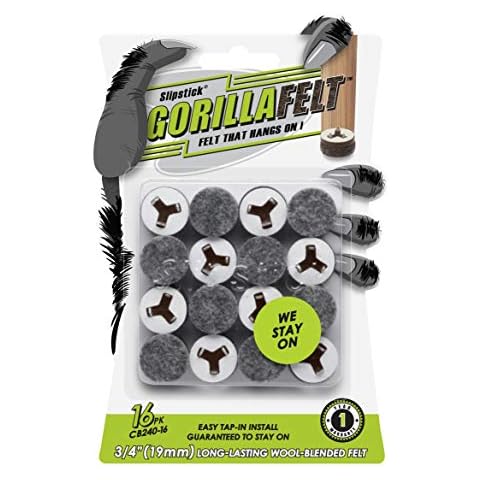 Slipstick GorillaFelt Chair Leg Protectors Cover