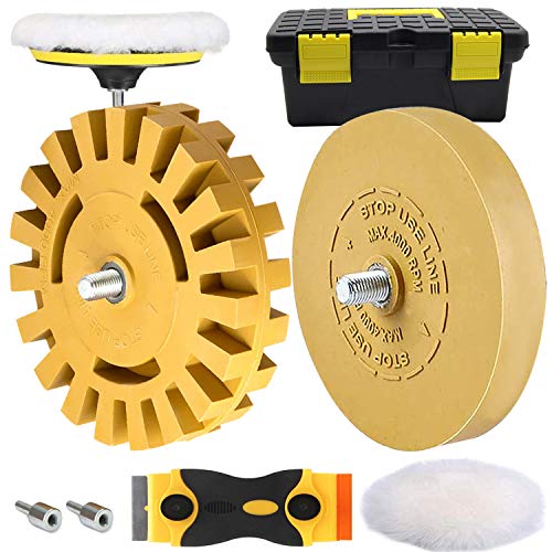 Decal Remover Eraser Wheel, GOH DODD 4 In Rubber Wheel Car Sticker Adhesive