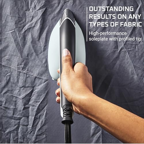 Rowenta 2-in-1 Duo Force 1700W Steam Iron & Steamer with Stainless Steel Soleplate, Ultra-Lightweight Design, and Detachable Water Tank