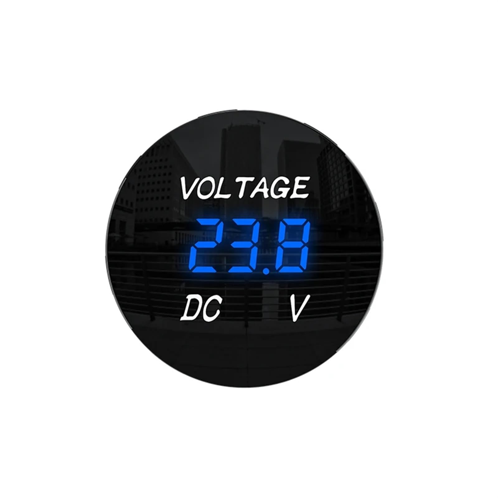 Voltímetro de Panel Digital 24V DC 12V 36V, medidor de voltaje, probador, pantalla Led for coche, motocicleta, barco, ATV, camión, accesorios de reacondicionamiento(Blue)