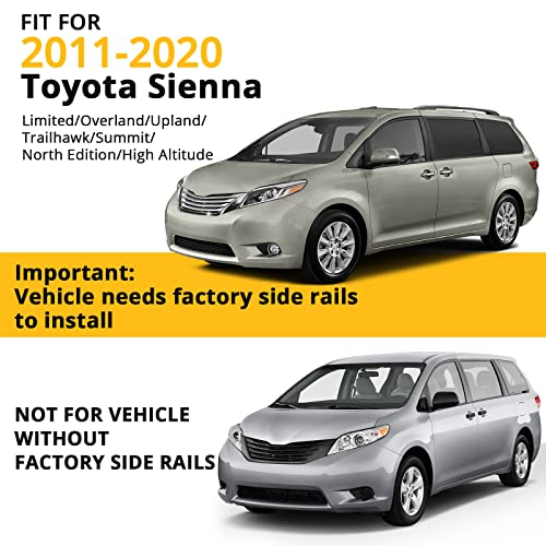 Cheinauto Roof Rack Cross Bar Fit For 2011-2020 Toyota Sienna, Heavy Duty Steel Sienna Cross Bars For Rooftop Cargo Carrier Bag Basket Kayak Canoe Bike Snowboard #TOP3