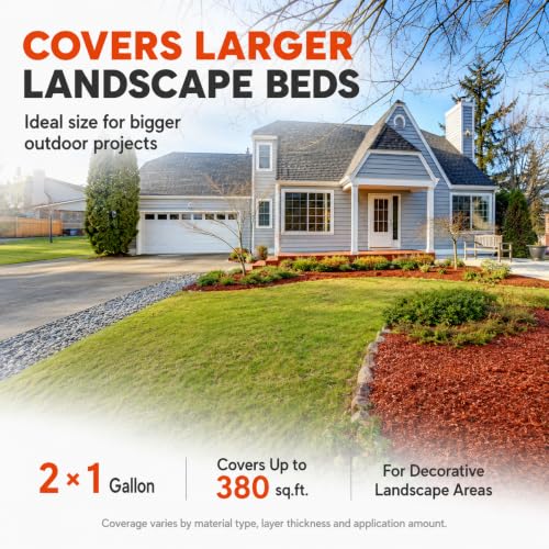 Mulch Binder Rock Glue for Landscaping Pea Gravel Binder 2 Gallon Max Cover Strong Mulch A - image 2