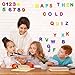 Alphabet Letters & Numbers - 36 Piece Reusable Window Stickers Gels & Decals - Full Alphabet and Numbers - Puffy Sticker Activities for Classroom, Teacher Essentials, Nursery