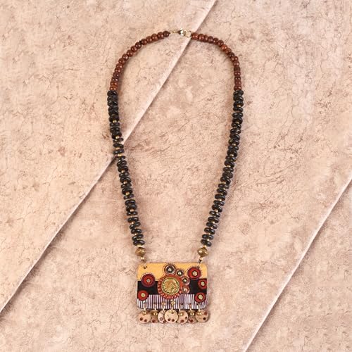 Image of Handcrafted Tribal Dhokra & Floral Charm Necklace Collection | Artisan Brass, Glass & Contemporary Statement Necklaces for Women | Ethnic, Elegant & Artistic Jewelry