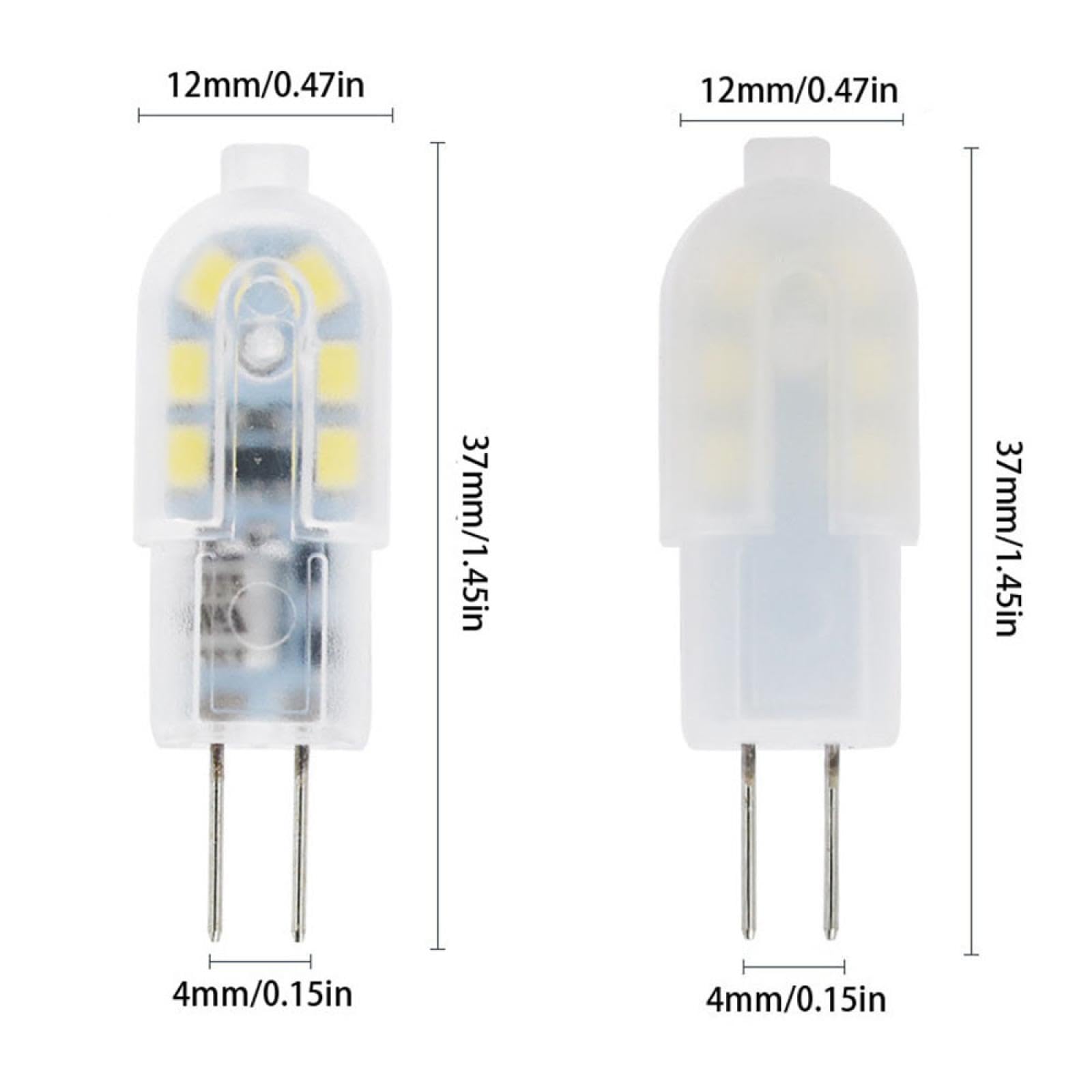 5PC Ampoule LED G4 3W 12V 220V 20W-30W Ampoule halogène de remplacement G4 Bi Pin Lampe Blanc chaud Dimmable 5 PC 12V-ponçage Blanc froid