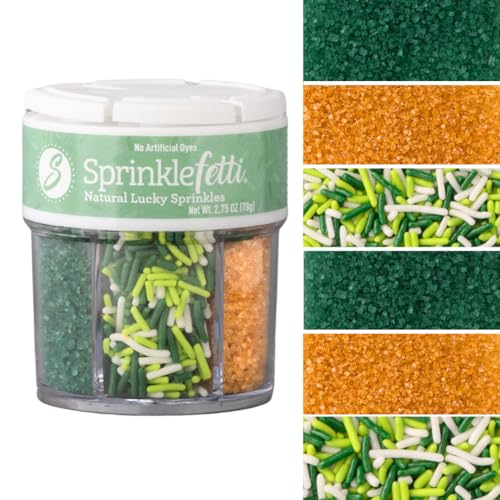 Sweets Indeed Dye Free St. Patricks Day Sprinkles, 6 Cell