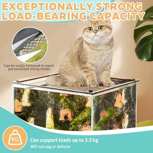 letuxaamz Aquarium-Sieb, Magnetisches Aquarium Anti Spring Netz, Fischisolationsbox Anti-Entweichungsnetz, Abdeckung für DASS Fische, Reptilien, Schildkröten Andere Tiere Entkommen, (80X40CM)