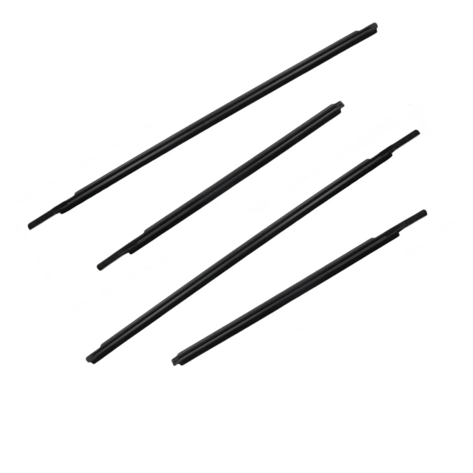 for Toyota for Vios 2008-2013 Side Door Moulding Black Rubber Belt 68160-0D090 68210-0D090 4 X Outer Window Weatherstrips Seals Car Door Seal Protector