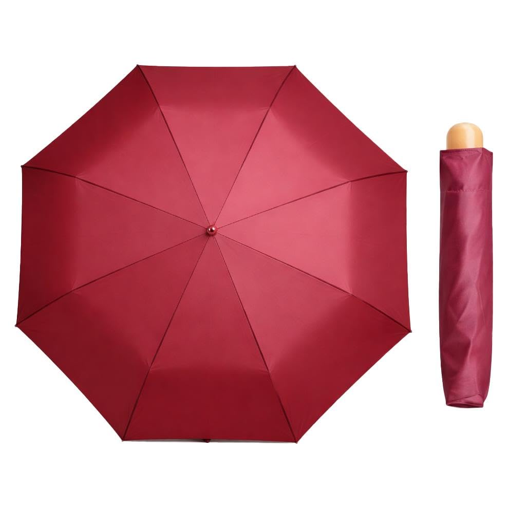 A2z Women's Plain Burgundy Supermini Umbrella Waterproof Wind Sun Protect Compact Soft Gip Dogtooth Black Daisy Leaf Print Lightweight Portable Heavy Rainfall Streets Travel Canopy Brolly (, One Size)