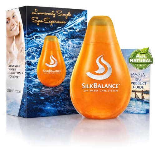 Macke Pool & Patio Silk Balance hot tub solution 76oz or 38oz Oil-Absorbing Sponge for Spas Natural Treatment to Keep pH Alkalinity Balanced Tubs Spa SILKBALANCE Water Care (38oz)