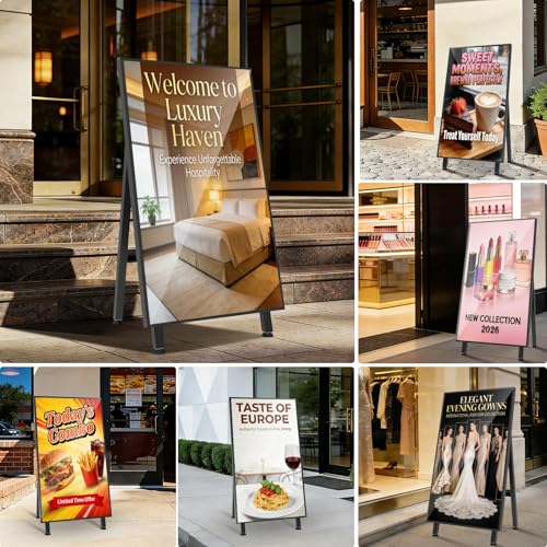 Image of 32 inch Digital Signage Display, 700nits Portable Digital Signage, LCD Advertising Display, Plug&Play, CMS, 24 /7 Operation, Split Screen, HDMI /USB /WiFi /Android with Auto Media Player for Restaurant