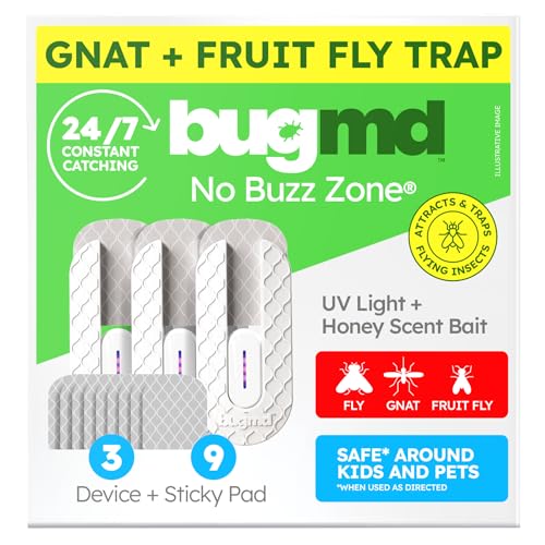 BugMD No Buzz Zone - Flying Insect Trap Catcher Indoor Fly Safer Home Fruit Traps for Gnat... BugMD No Buzz Zone - Flying Insect Trap Catcher Indoor Fly Safer Home Fruit Traps for Gnat...