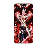 LARUZE for LG Stylo 5, Black Anime Clover Asta #02 Protective Smooth Silicone Shockproof Soft TPU Black Phone Case Back Cover