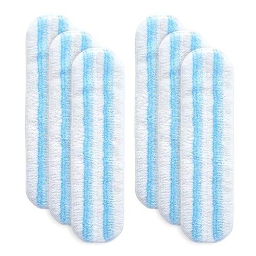 YANGYUQI 6 Stück für Vileda H2PrO Bodenwischer Ersatzbezug Mikrofaser Wischmopp Bezug für alle Hartböden Maschinenwaschbar (Neu Verbessert)