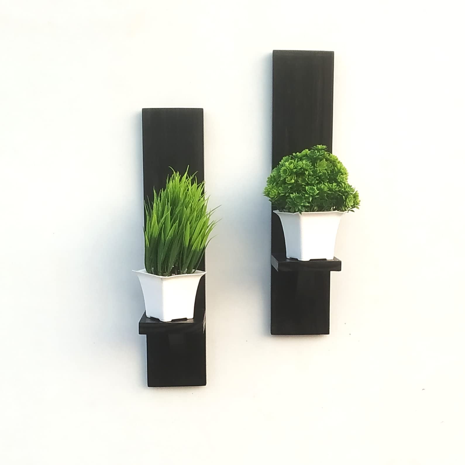 TRENDING WOOD Wooden Wall Shelves Bracket Candle Holder and Wall Mounted Flower pots Stand for Home Decoration Planter Holder for Balcony Living Room Garden Indoor Outdoor and Hall (Black) (B0BJKHBMM4) Amazon Price History, Amazon Price Tracker