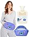 Produktbild Disney Stitch Wärmflasche mit Bezug, Plüschgürtel Wärmeflasche mit Taschen - 0,8 Liter