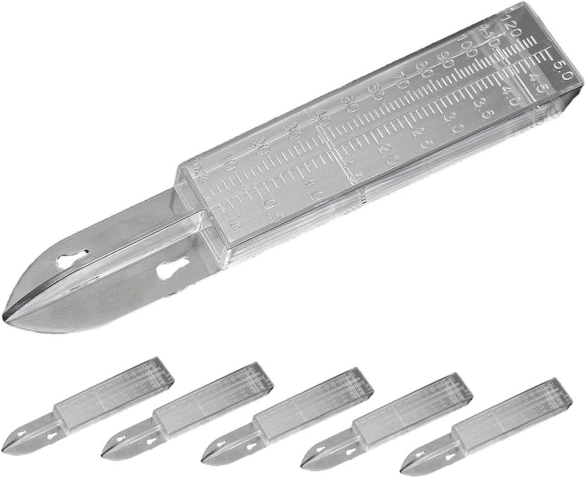 Practical Rain Gauge for Yard 6 Pack Outdoor Rain Measurement Tool Plastic Rain Gauge Easy-to-Read Scale for Garden and Lawn