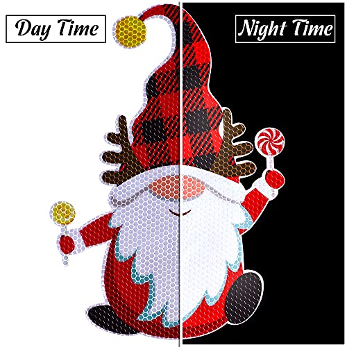 Image of 43PCS Christmas Car Refrigerator Decorations - Reflective Bulb Light Gnome Magnet Accessories Set Xmas Holiday Cute Decor
