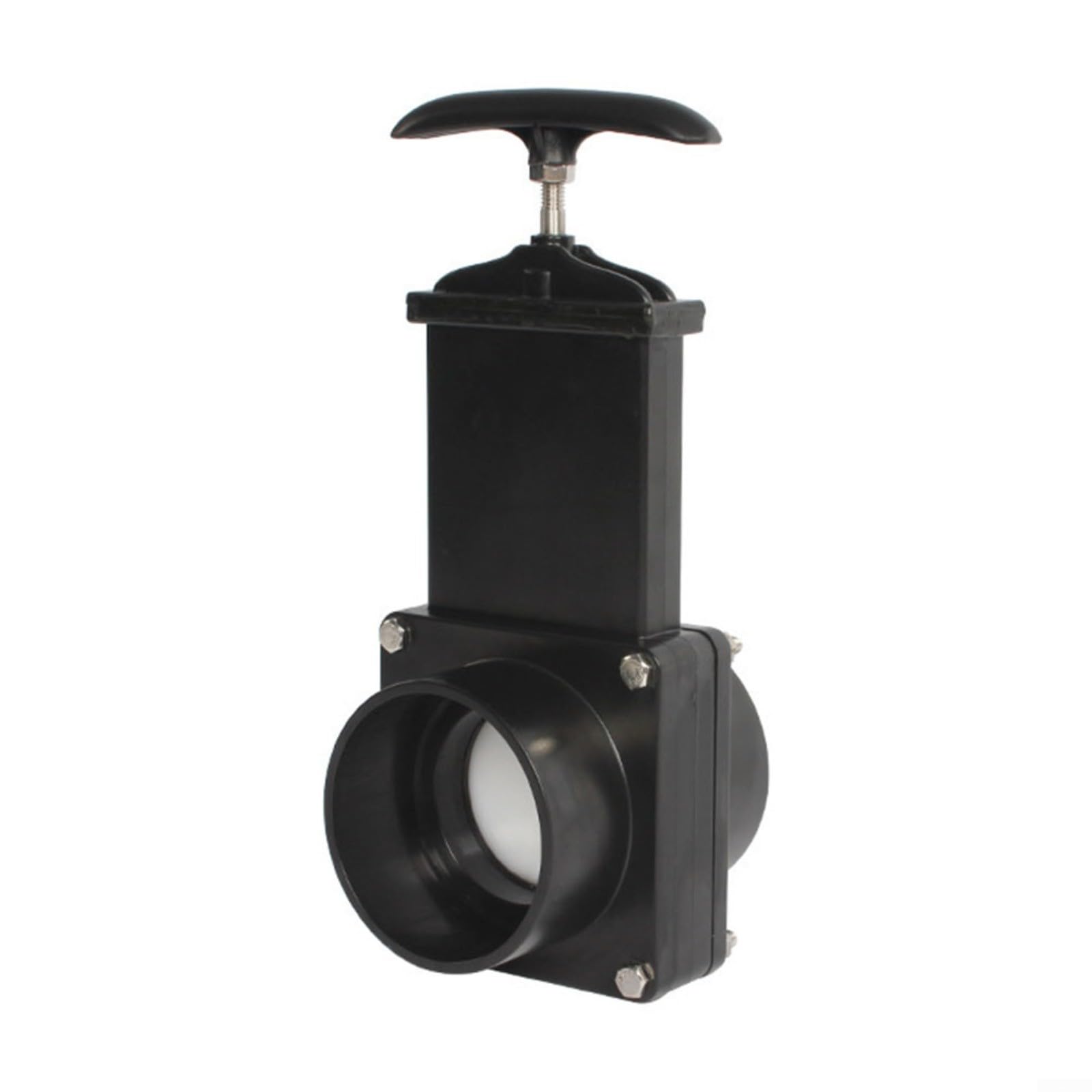 Valvola di scarico per modifica camper, 50 mm, in plastica nera, per acqua pulita e serbatoio delle acque reflue, guarnizione in Santoprene, passaggio completo, resistente ad alta