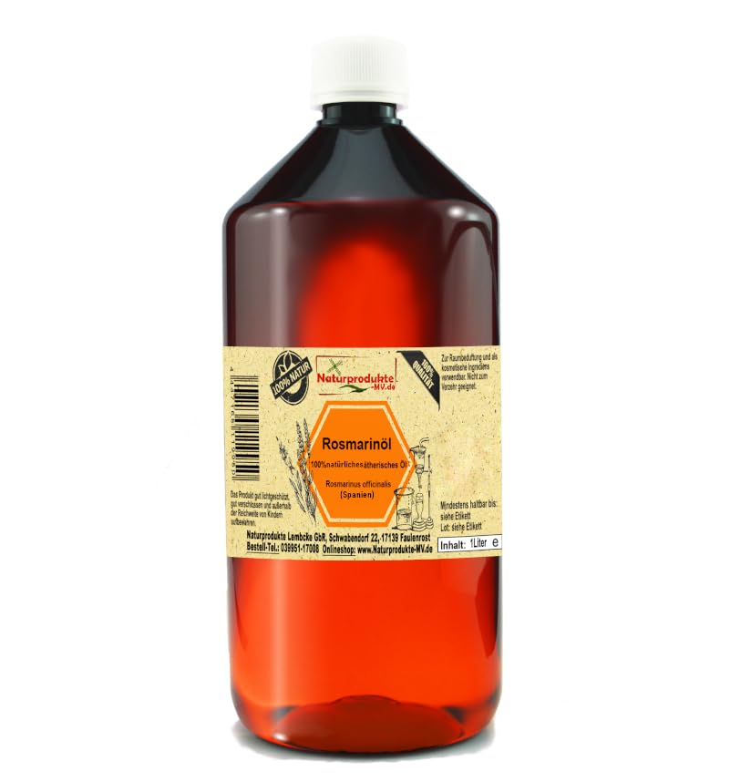 Rosmarinöl (1000 ml) 100% natürliches ätherisches Öl Typ Cineol