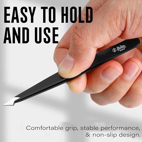 Image of Beaute Secrets Tweezers Set - Tweezers for Eyebrows - Great Precision Plucker for Facial Hair, Splinter and Ingrown Hair Removal, Hair Threading
