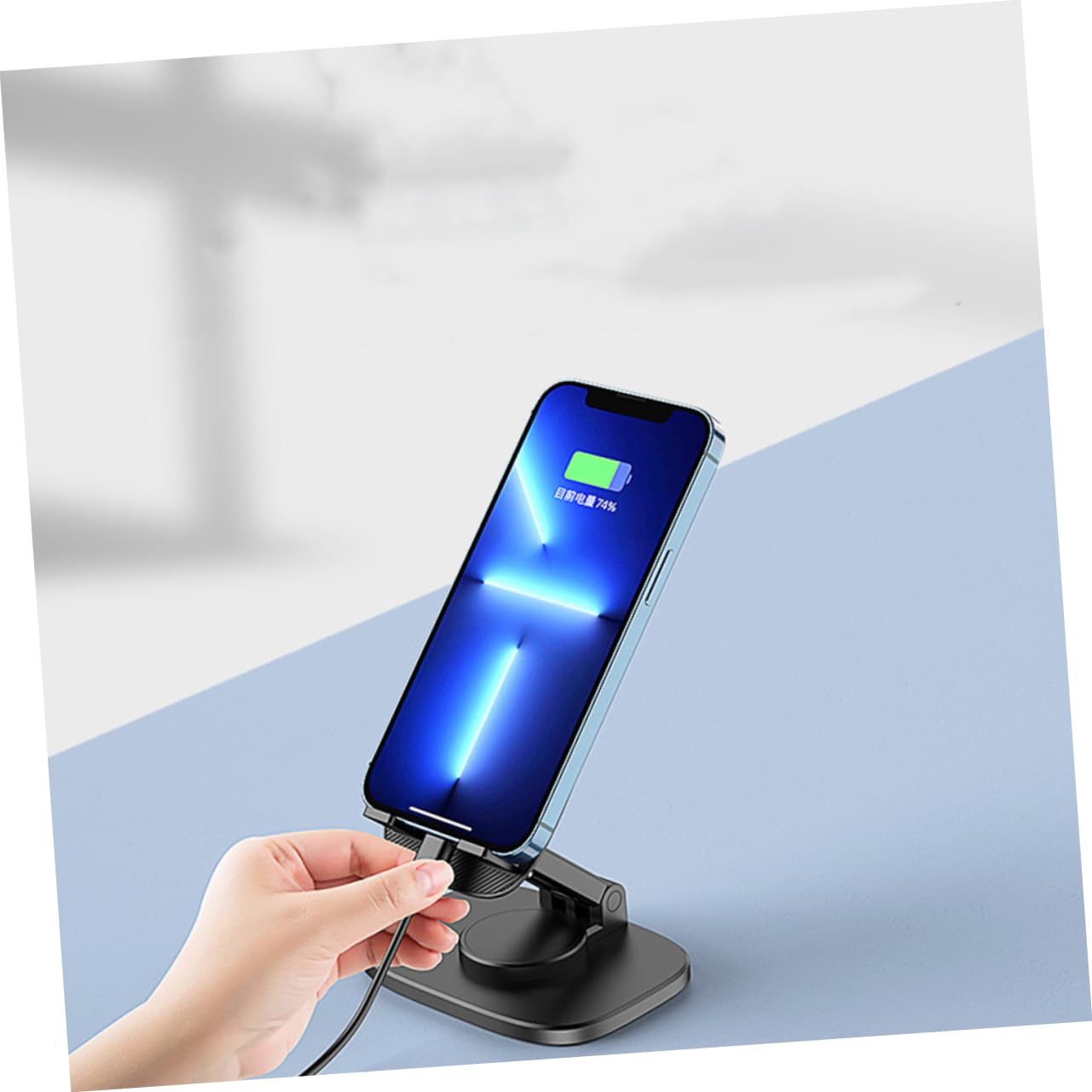 2 Pezzi per Telefono Scrivania Rotante Smartphone e Tablet Accessorio per Videochiamate e Visione Film