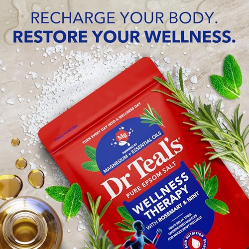 Dr Teal's Epsom Salt Magnesium Soak, Wellness Therapy with Rosemary & Mint, 3 lbs - image 4