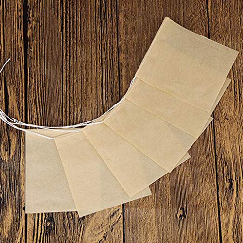 Pacote com 300 sacos de filtro de chá vazios para infusor de chá descartável com cordão de folhas so