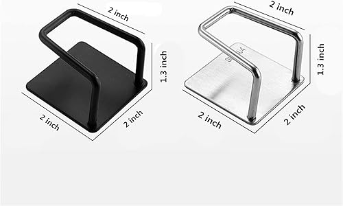 Miniatura 2 de chenyesun Soporte para tapa de maceta, 2 pares de organizadores de tapa de olla de montaje en pared, acero inoxidable 304, soporte autoadhesivo para