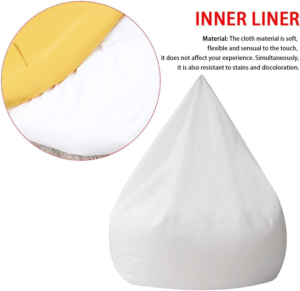 Bean Bag Liner Inner, Zipper Bag Liner Bag Lazy Bean Bag Sofas Inner Lining, Easy to Organize and Clean (No Filling) (Color : 100x120cm) - Image 2