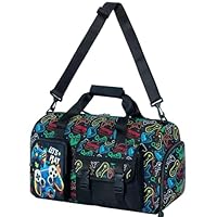 Boys Duffle Bag, Kids Water Resistant Travel Bag with Separate Shoe Compartment for Sports, Gym, Overnight Weekender - Game