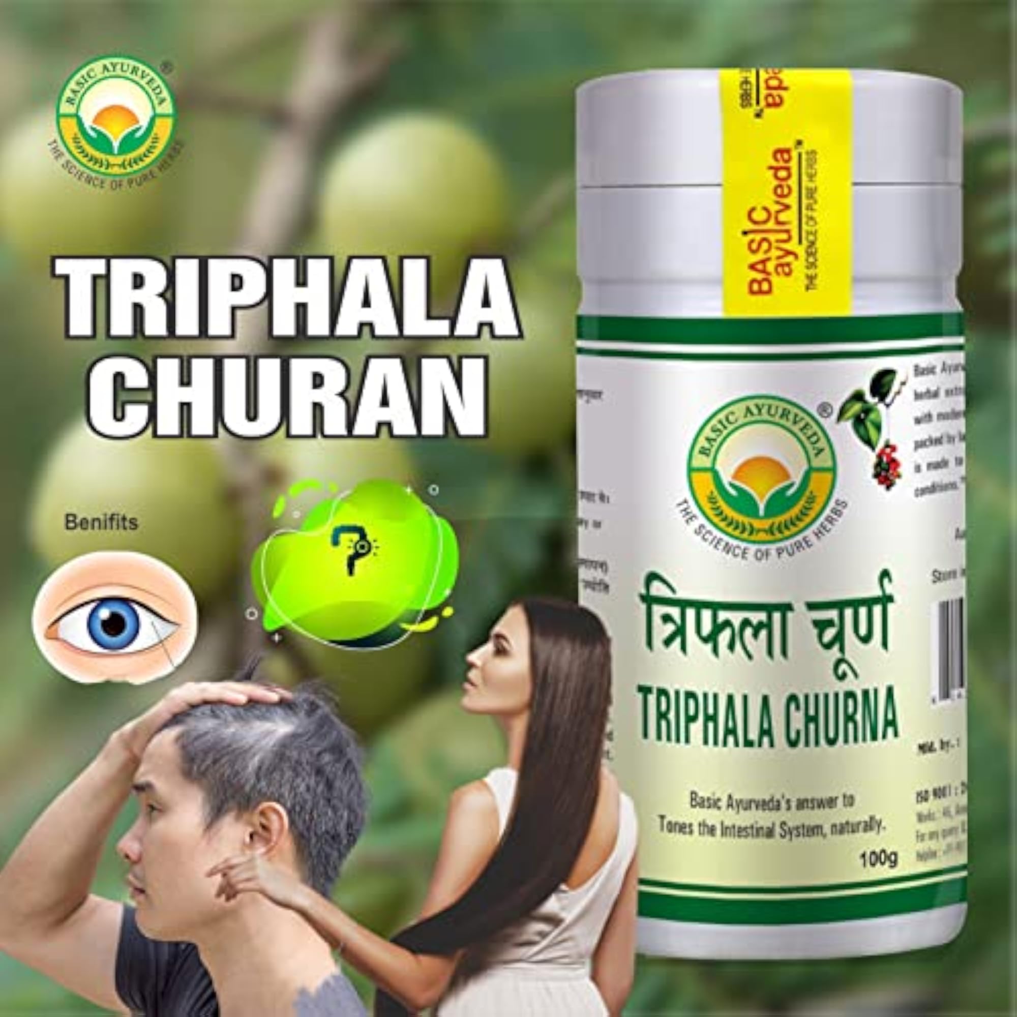 BASIC AYURVEDA Triphala Churna for Digestive Health
