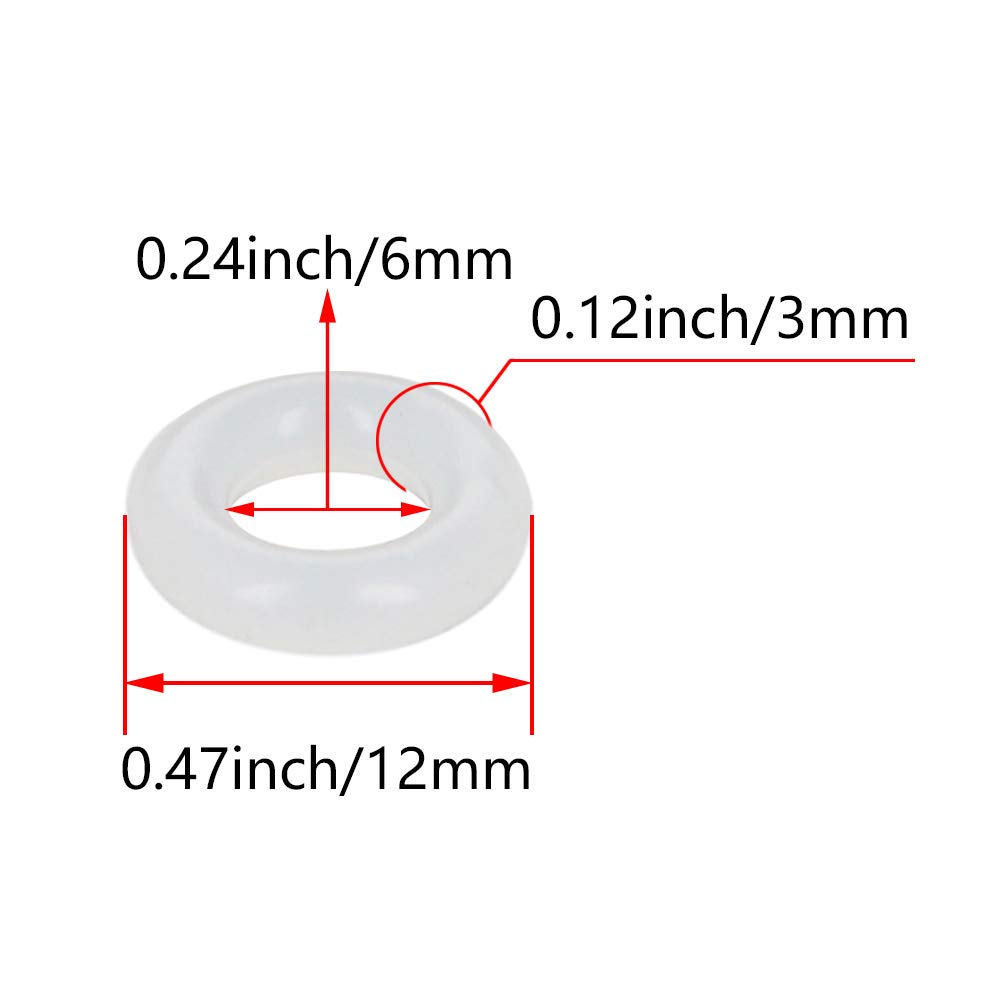 Blасk Frіdау 🔥 Othmro Silica Gel O-Rings 6mm Inner Diameter 12mm Outer Diameter 3mm Width White Seal Gasket 20pcs 🛒 Crаzу Dеаlѕ Othmro Silica Gel O-Rings 6mm Inner Diameter 12mm Outer Diameter 3mm Width White Seal Gasket 20pcs