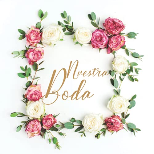 Libro de firmas boda: Libro de invitados personalizado y moderno para dejar recuerdos y huellas a los novios en su boda - Idea de regalo o detalle de boda original para la pareja. Español