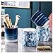 Ceramic Pen Holder Stand Cup Pencil Organizer Makeup Brush Holders for Home Office Desk (A)