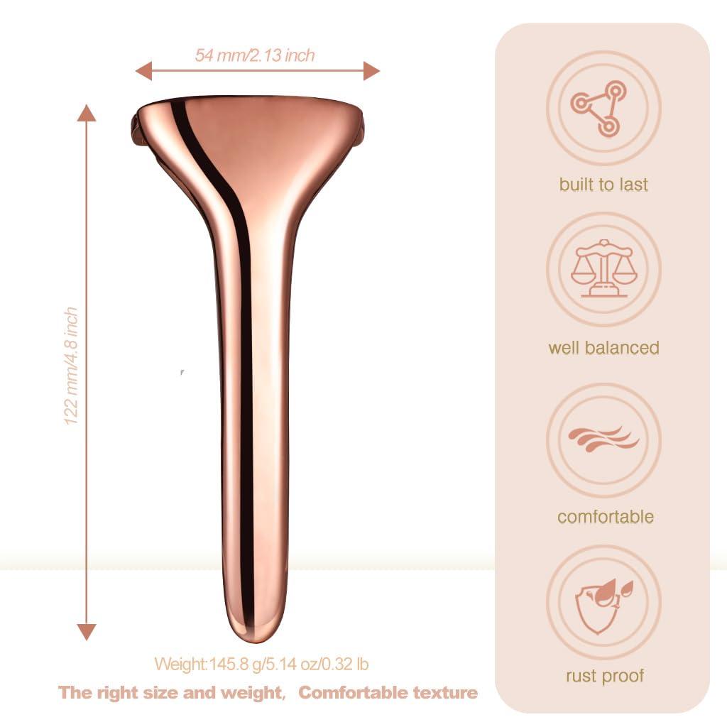 Magnetic Safety Razor for Men Smooth Single Blade Shave Easy Blade Change Stainless Steel Mens Face Razor Durable Blade Shavers for Men - Rose Gold