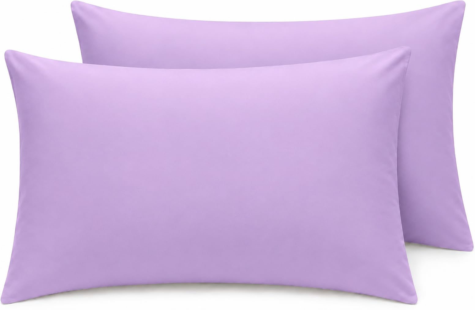Night Zone Pillow Cases 200 Thread Count Egyptian Cotton Pillowcases 2 Pack Soft Cozy and Breathable Envelope Closure Cotton Pillow Cases 50x75 cm (House Wife Pillow Cases, Lilac)