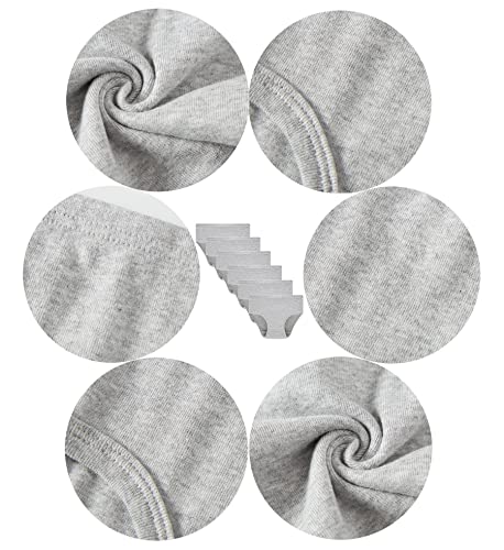 Barara King Cotton Panties Little Girls Soft Underwear Kids Girl Undies Grey Solid (Pack Of 6) Size 5 6 #TOP1