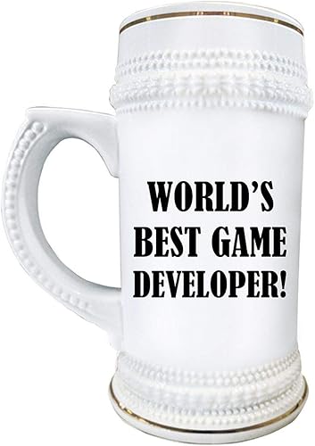 Cute Gifts Idea for Game Developer Designer Beer Stein Mug 22oz Ceramic Novelty Drinkware - Video Gaming Design Dev Team Development Funny
