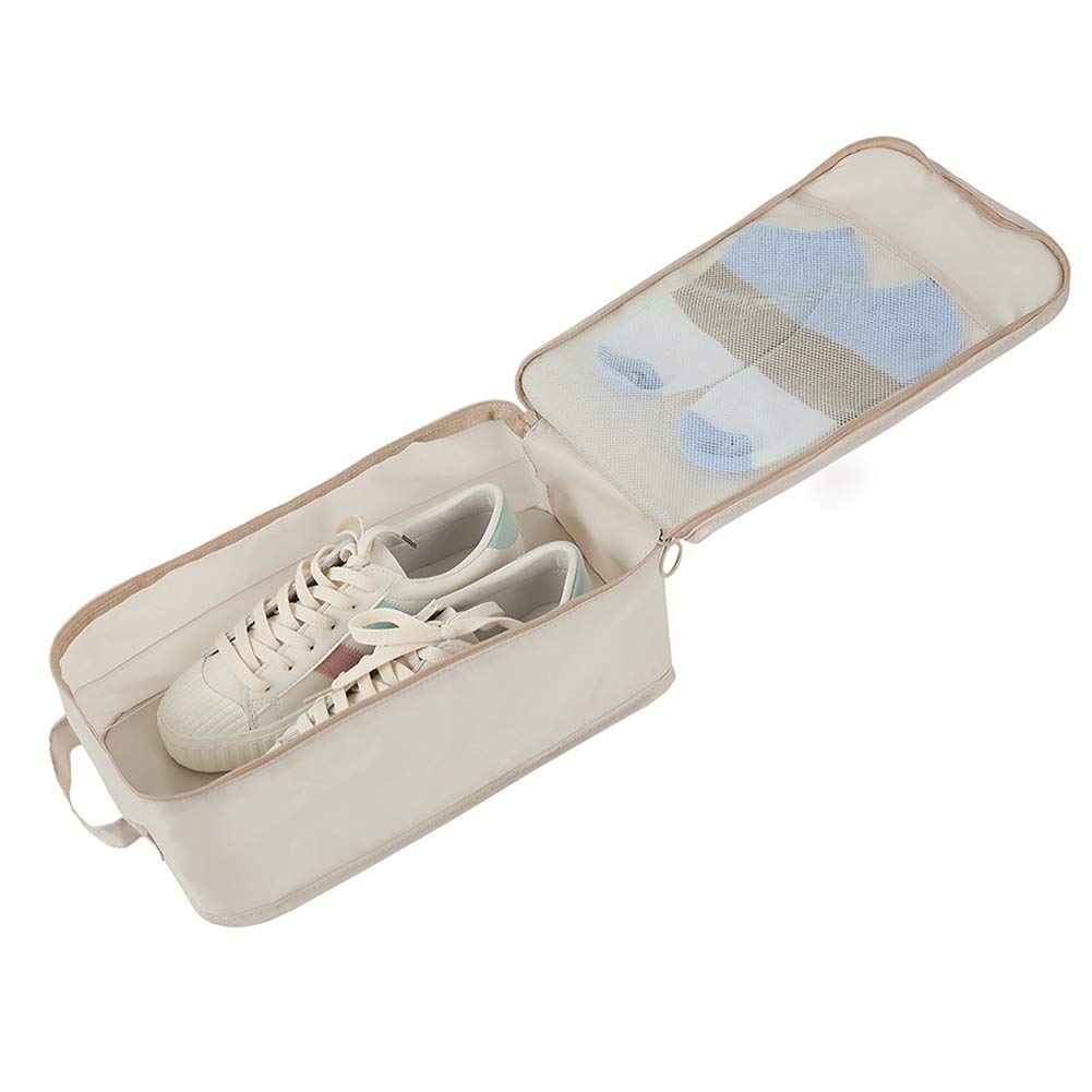 Belsmi Set 8 Cubi Da Viaggio - Organizer A Compressione Impermeabile Con Borsa Scarpe (Nero) - 2