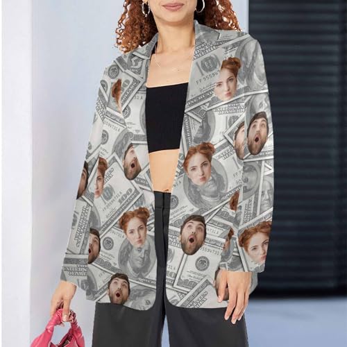 Custom Blazer Jacket for Women Men Personalized Face Couples Blazer Suit Funny Business Casual Christmas Coats Gift4