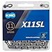 KMC X11SL 11 Speed 116L Bike Chain, CP Silver