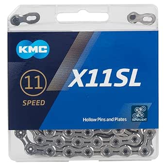 KMC X11 11-Speed SL-Series High-Performance Bicycle Chain, Silver