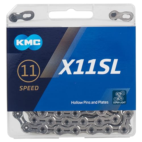 Chaîne vélo KMC X11sl 11 vitesses avec 116 maillons pour transmission de VTT et route