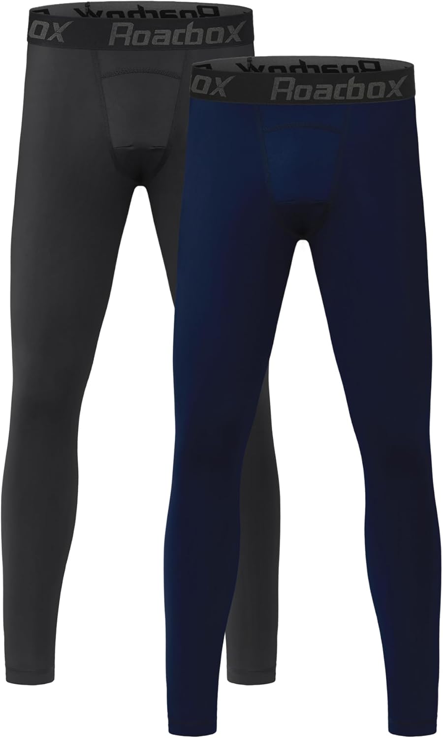 Roadbox 2 Pack Boys Compression Pants Leggings Base Layer Underwear Youth Quick Dry Spandex Tights Running Football