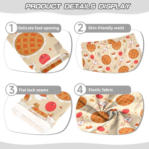 Girls Leggings Apple Pie Apples Berries Toddler Girls Clothes Leggings for Girls Toddler Girls Leggings 3-4T3