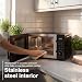 Hyundai 900W 23L Digital Microwave, Black Mirror Glass Door, Stainless Steel Interior, 11 Power Levels, 6 Auto Cook Menus, 270mm Turntable, Child Lock