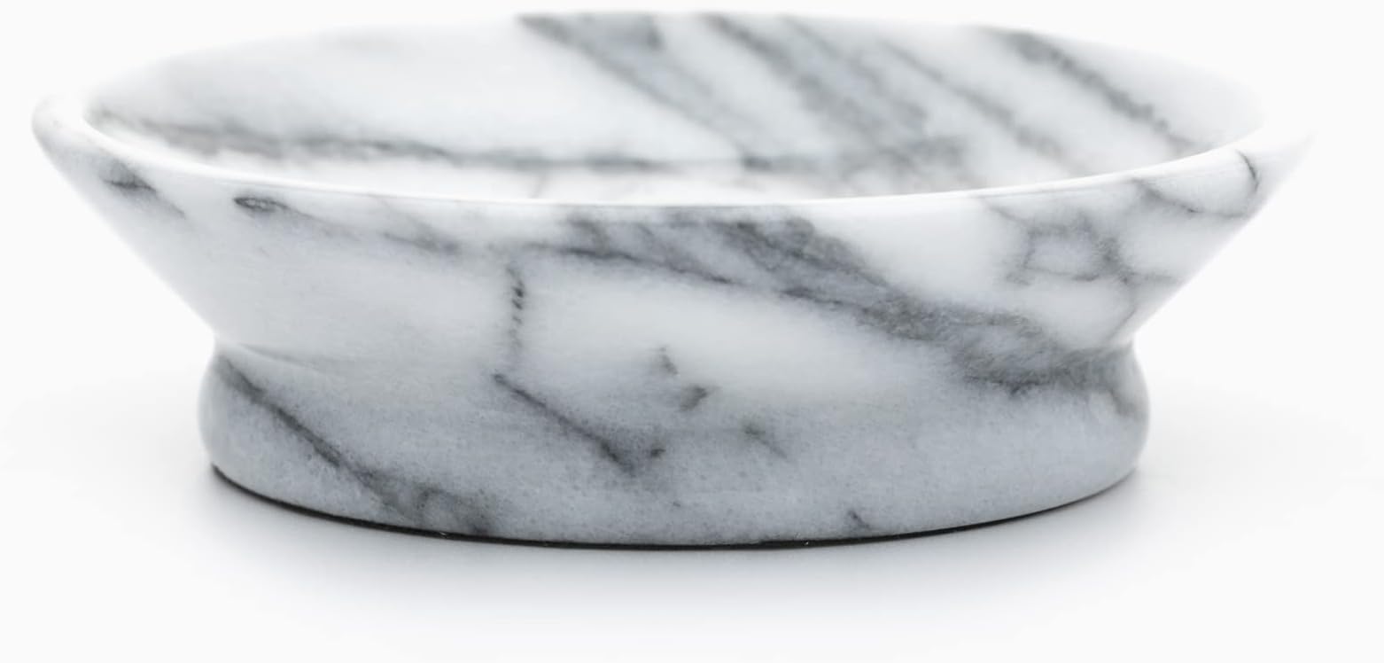 HOUSEPROUD gloss marble white soap dish